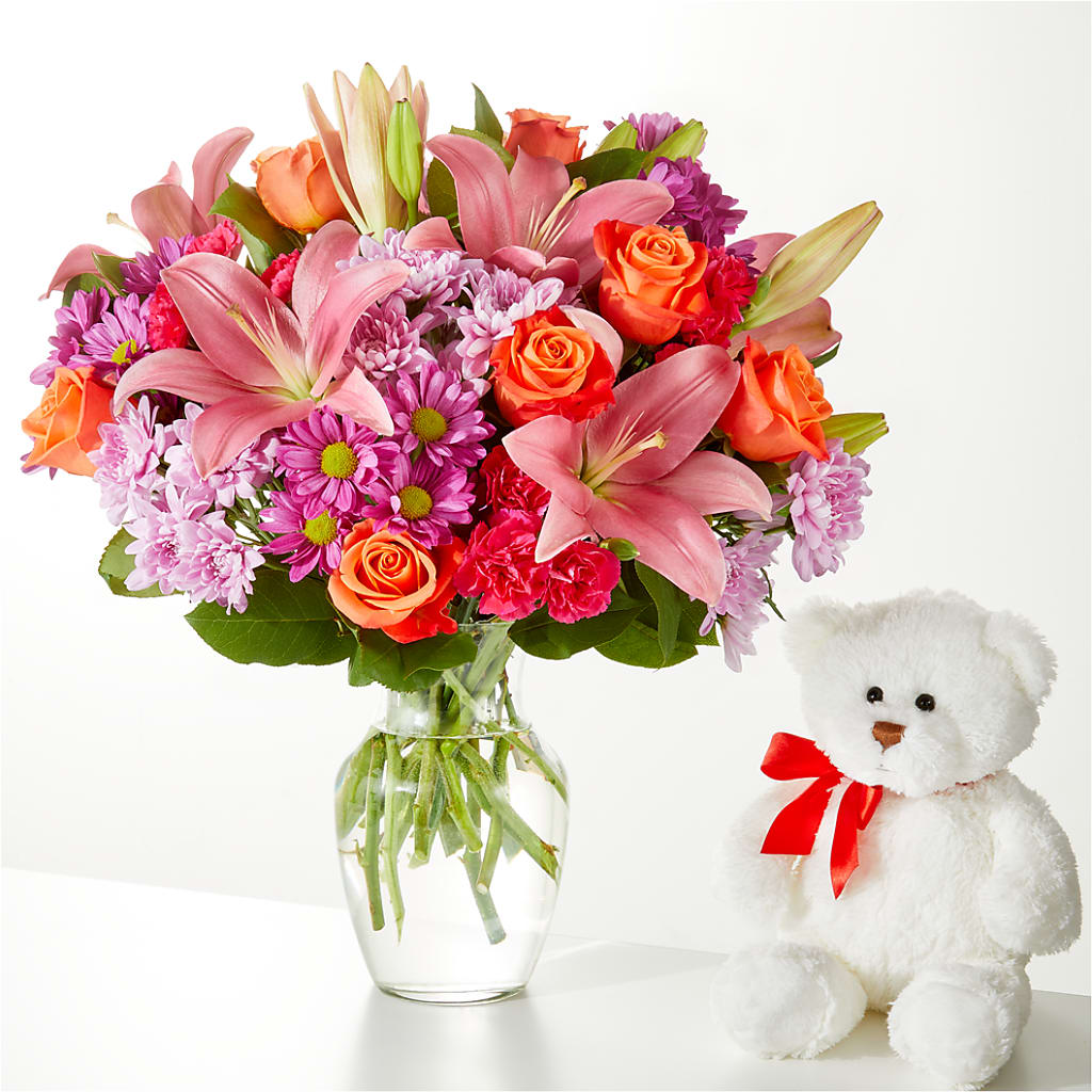 One and Only Bouquet and Bear Bundle – North Star Blooms, Roseville MN