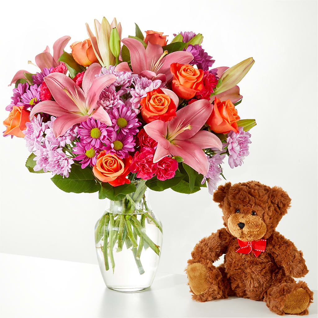 One and Only Bouquet and Bear Bundle – North Star Blooms, Roseville MN