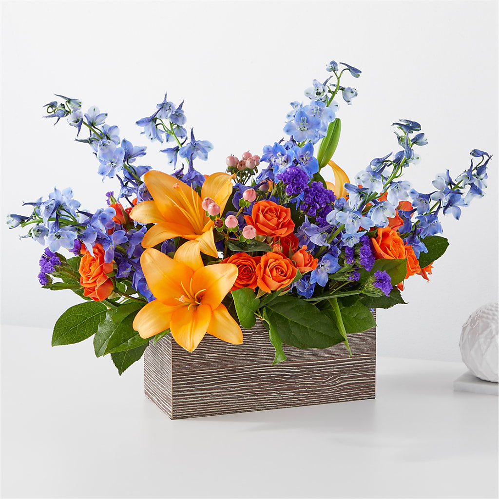 Radiant Citrus Box Bouquet – North Star Blooms, Roseville MN