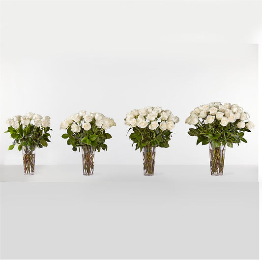 Long Stem White Rose Bouquet – North Star Blooms, Roseville MN