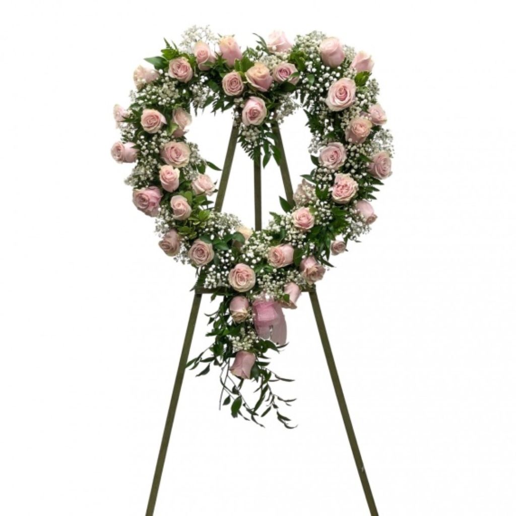 Elegant Pink Rose Heart – North Star Blooms, Roseville MN