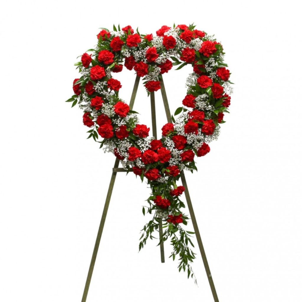 Red Carnation Heart – North Star Blooms, Roseville MN