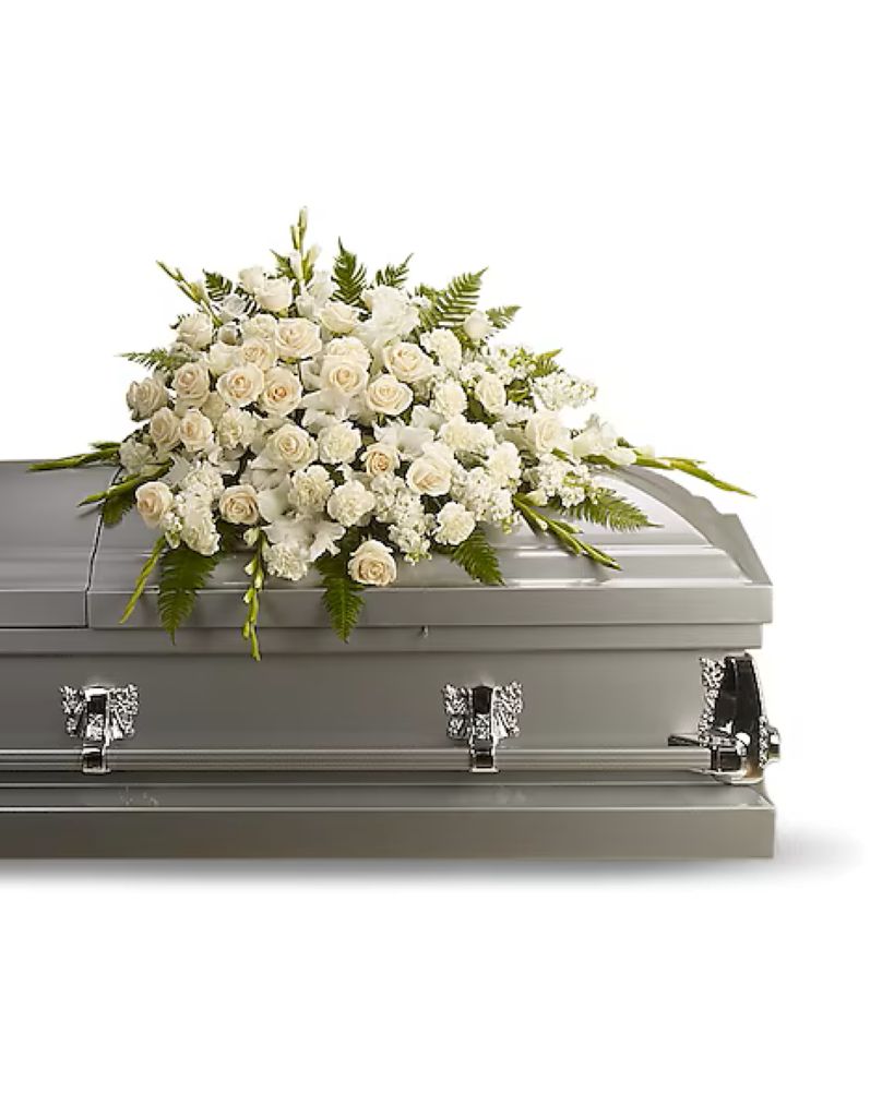Silken Serenity Casket Spray – North Star Blooms, Roseville MN