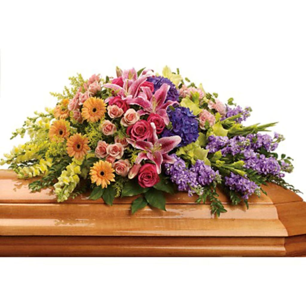 Garden Of Sweet Memories Casket Spray – North Star Blooms, Roseville MN