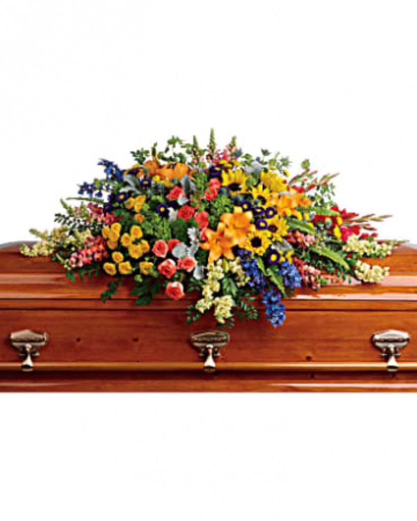 Color Full Reflections Casket Spray – North Star Blooms, Roseville MN