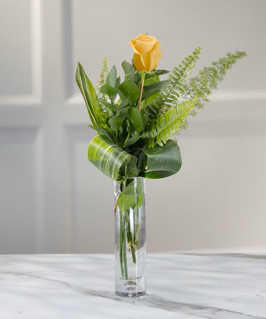 Yellow Rose Budvase – North Star Blooms, Roseville MN