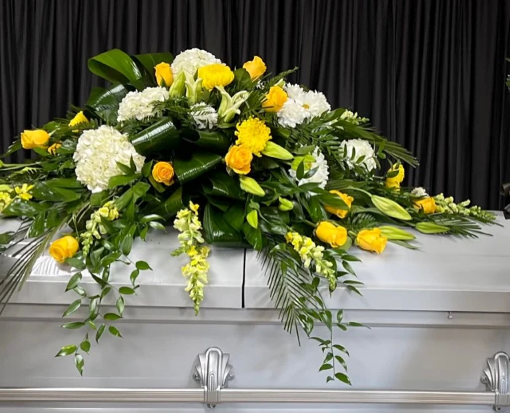 Ray of Light Casket Spray – North Star Blooms, Roseville MN