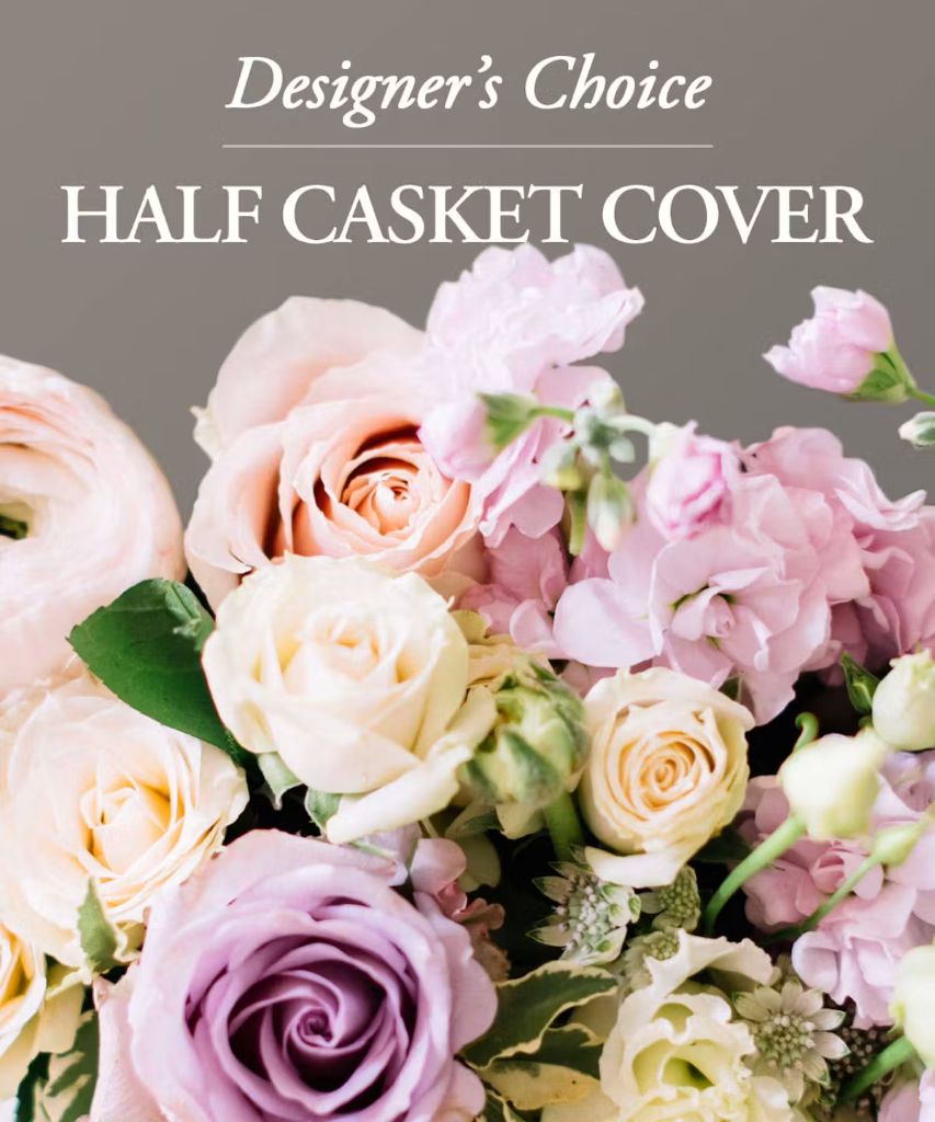 Half Casket Cover Designer's Choice – North Star Blooms, Roseville MN