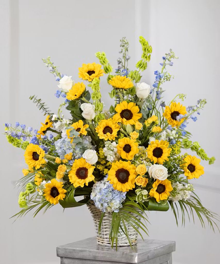 Sunflower Garden Sympathy Basket