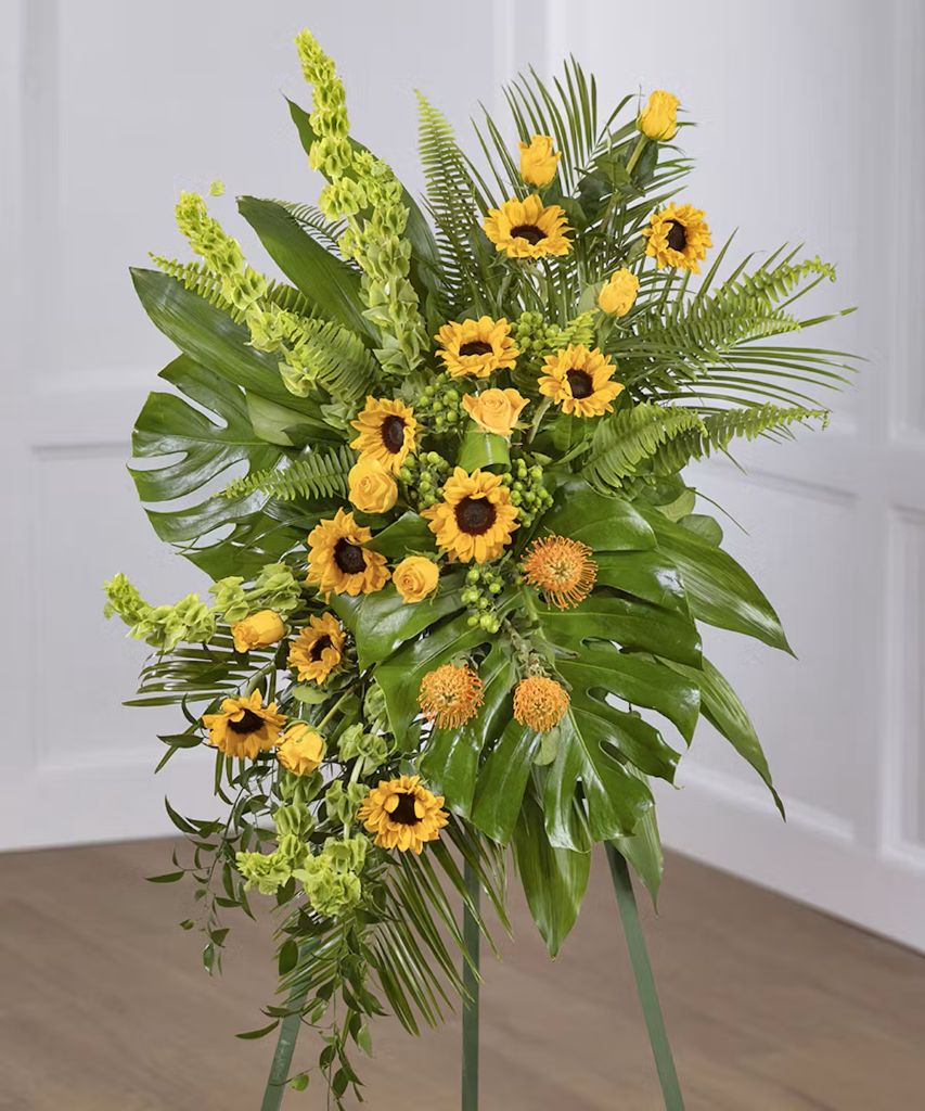 Sunflower Garden Sympathy Spray
