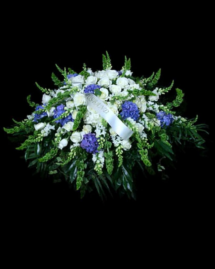 Sapphire Casket Spray