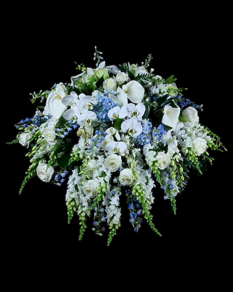 Sapphire Calla Lily Casket Spray
