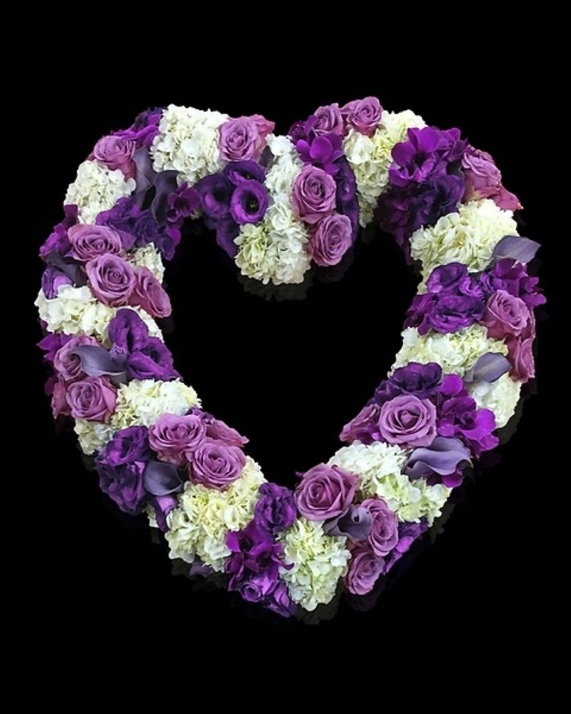Blanc Amethyst Sympathy Heart