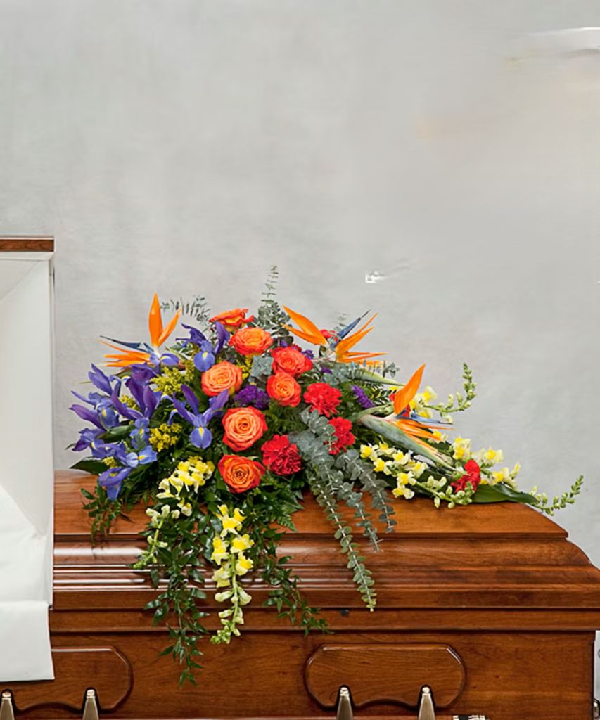 Exotic Colorful Casket Cover