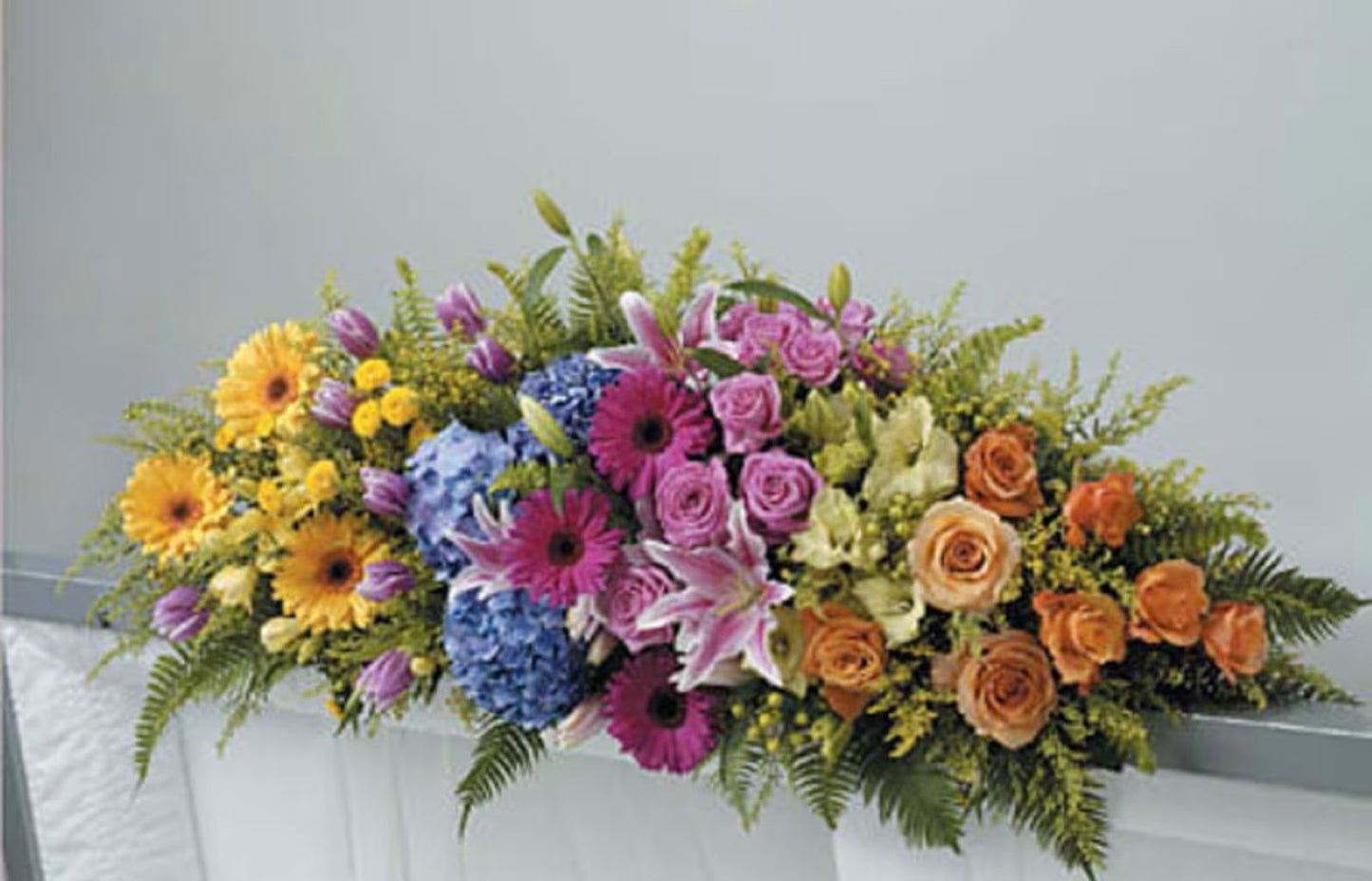 Polychromatic Full Casket Spray