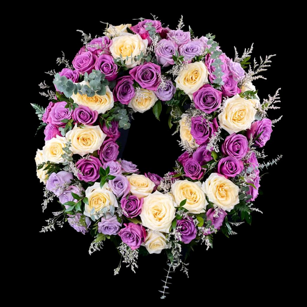 Eternal Spring - Sympathy Standing Wreath – North Star Blooms, Roseville MN