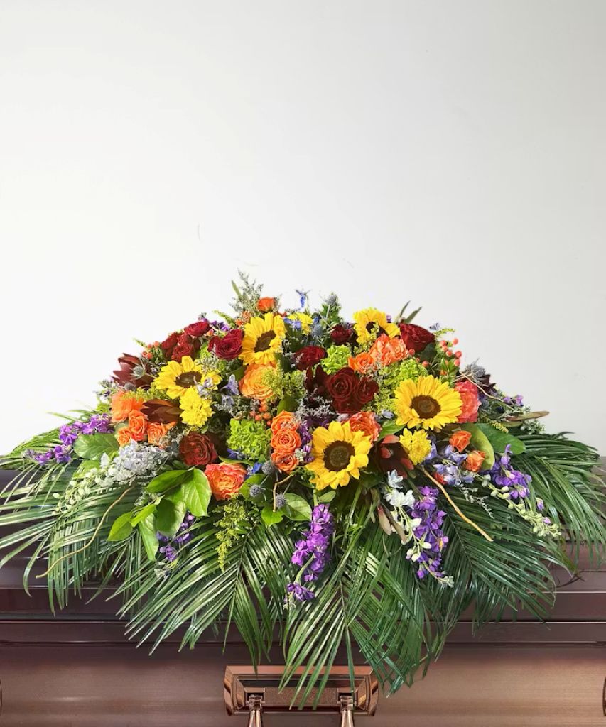 Colorful Legacy Casket Blanket – North Star Blooms, Roseville MN