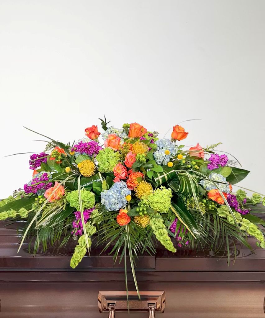 Blooming Bright Forever Casket Blanket – North Star Blooms, Roseville MN