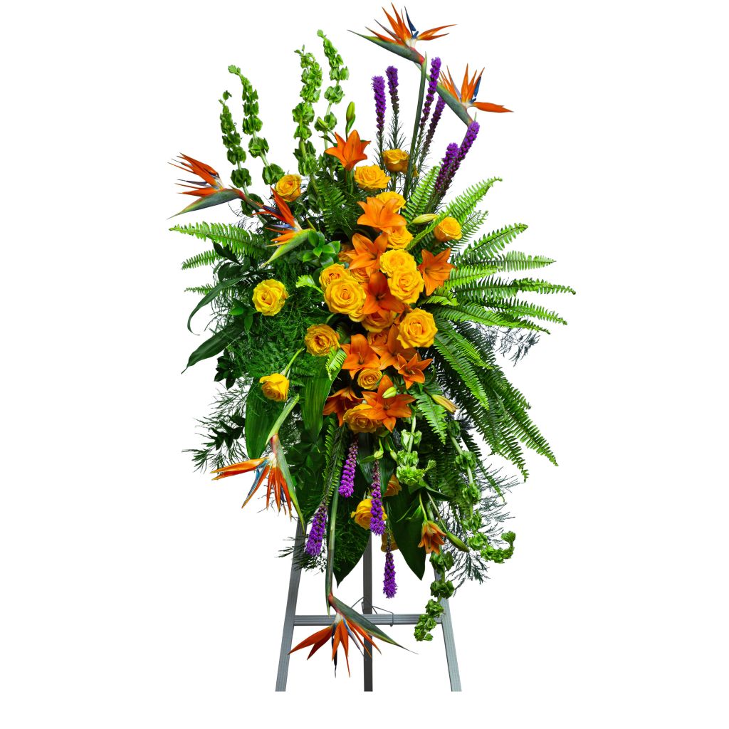 Birds of Solace Sympathy Standing Spray – North Star Blooms, Roseville MN
