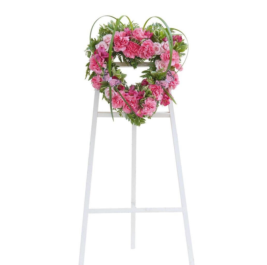 Peaceful Pink Heart Spray – North Star Blooms, Roseville MN