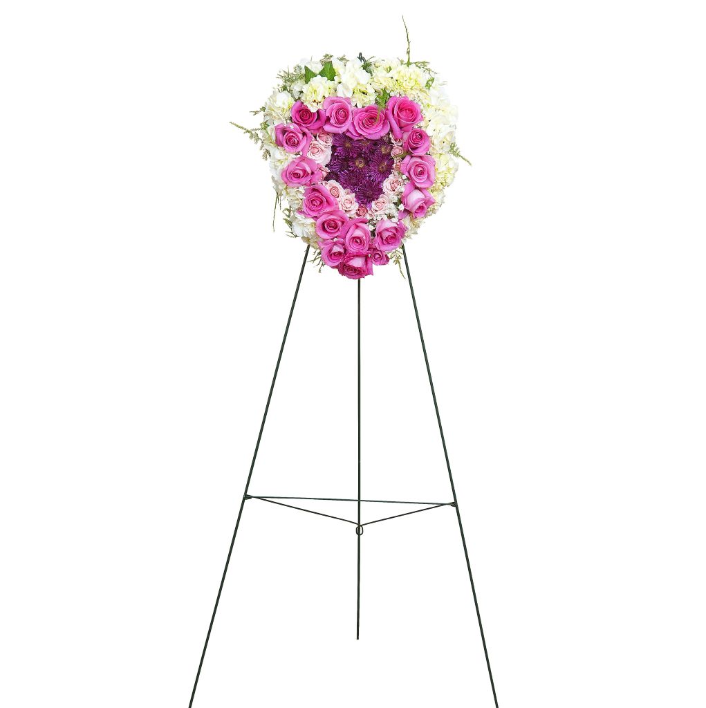 Peaceful Pink Standing Heart – North Star Blooms, Roseville MN