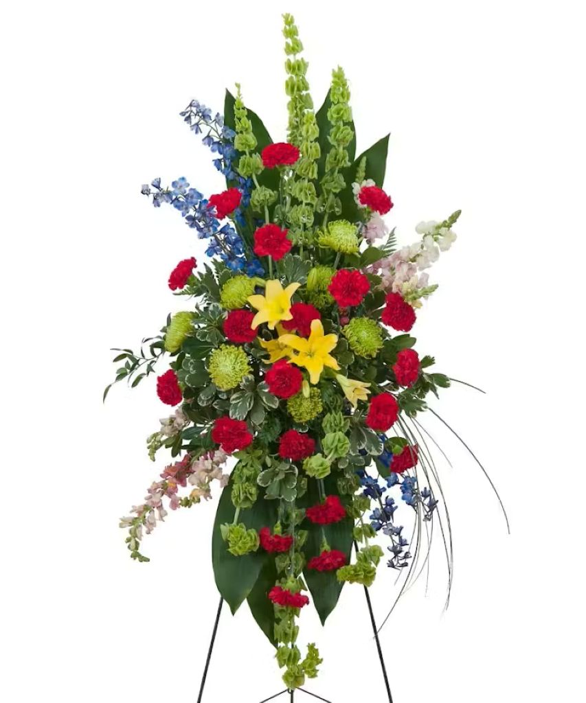 Treasured Celebration Standing Spray – North Star Blooms, Roseville MN