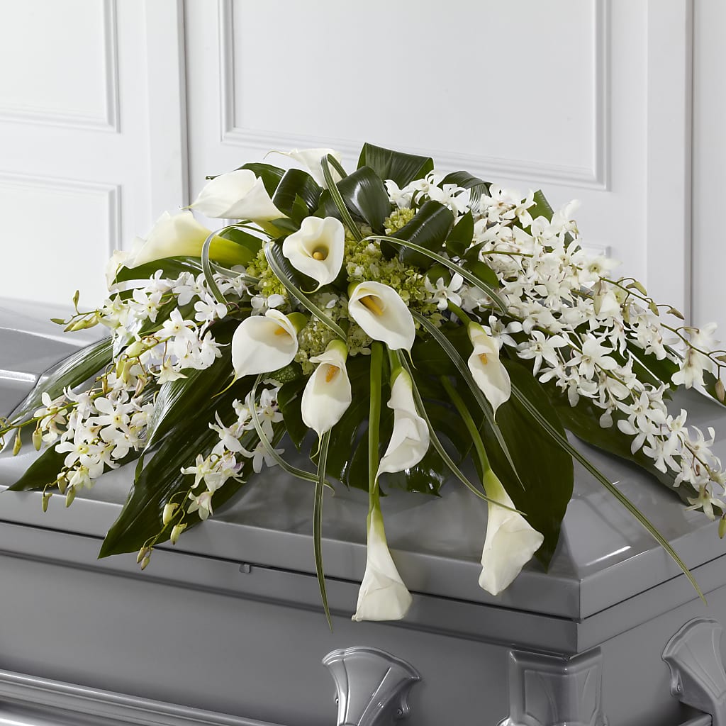 Angel Wings Casket Spray – North Star Blooms, Roseville MN