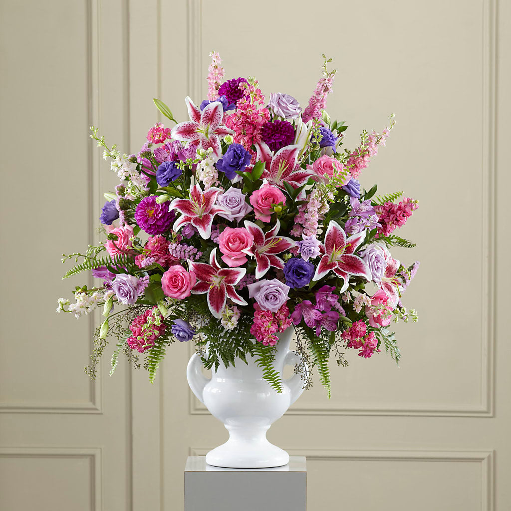 Peaceful Tribute Arrangement – North Star Blooms, Roseville MN