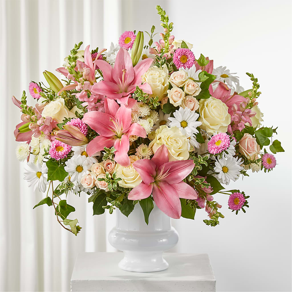 Empathetic Blooms Urn Arrangement – North Star Blooms, Roseville MN