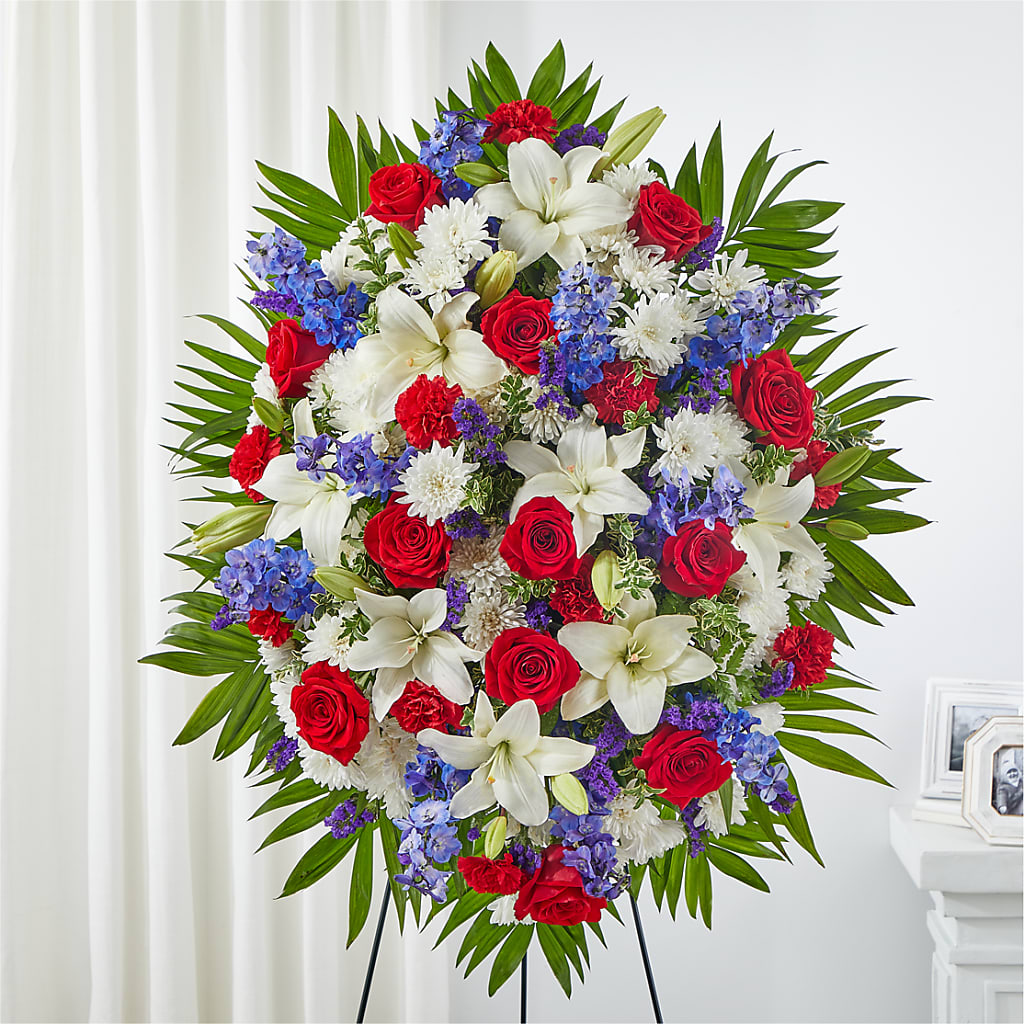 Cherished Service Standing Spray – North Star Blooms, Roseville MN