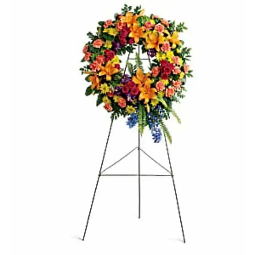 Colorful Serenity Wreath – North Star Blooms, Roseville MN