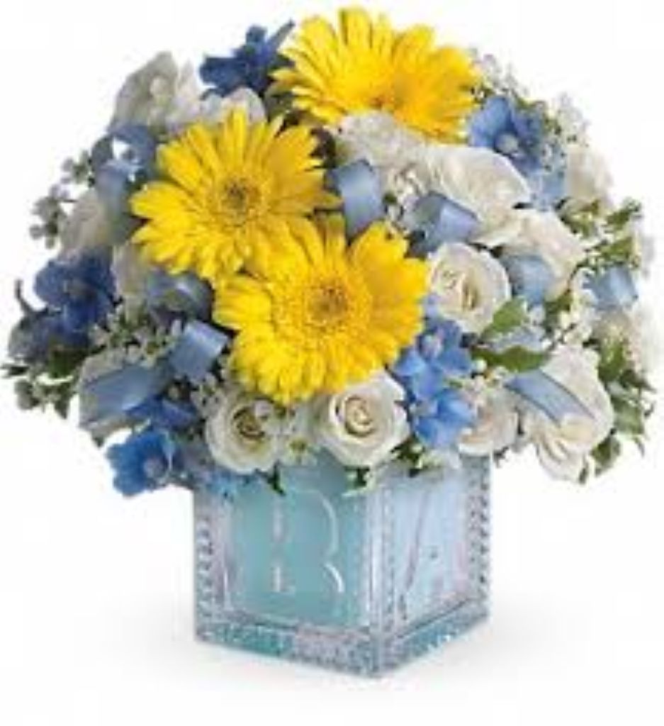 First Baby Block Blue