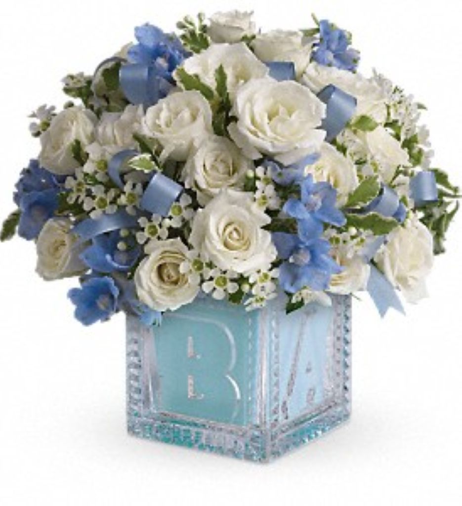 First Baby Block Blue – North Star Blooms, Roseville MN