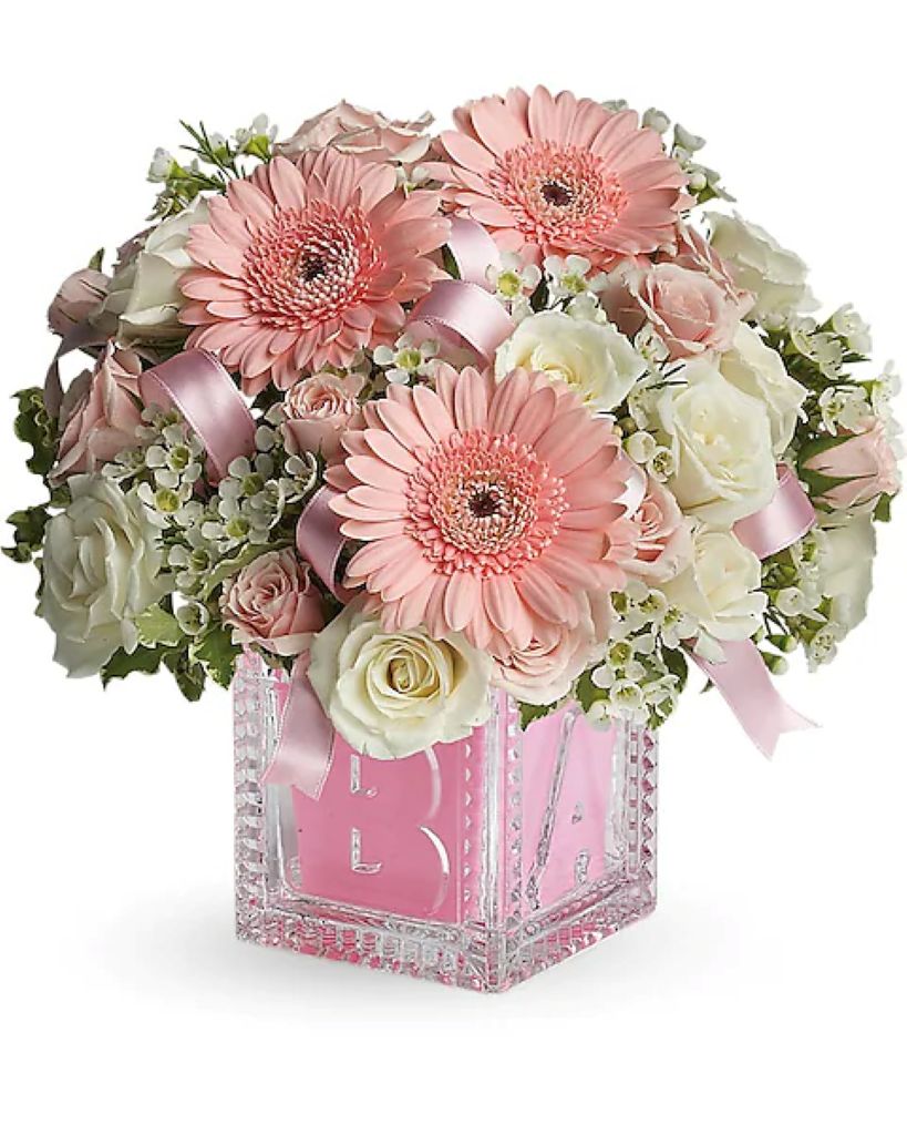 First Baby Block Pink – North Star Blooms, Roseville MN