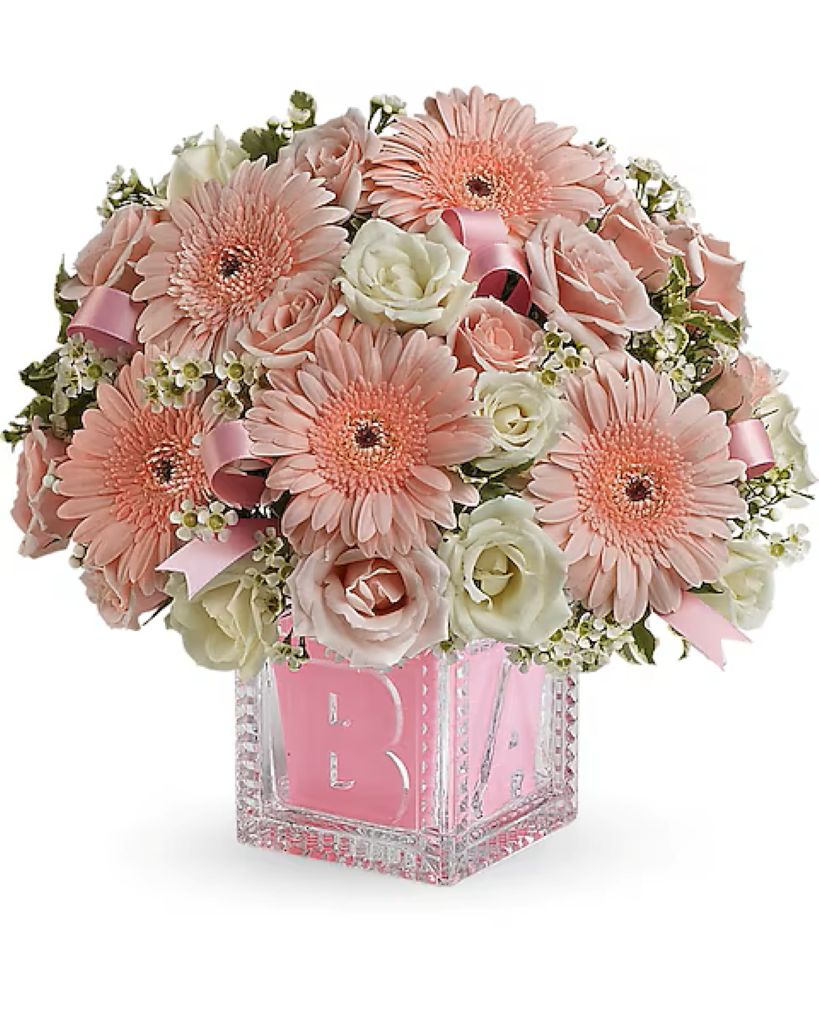 First Baby Block Pink