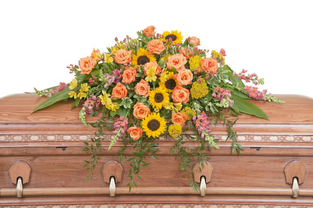 Heaven's Sunset Casket Spray – North Star Blooms, Roseville MN