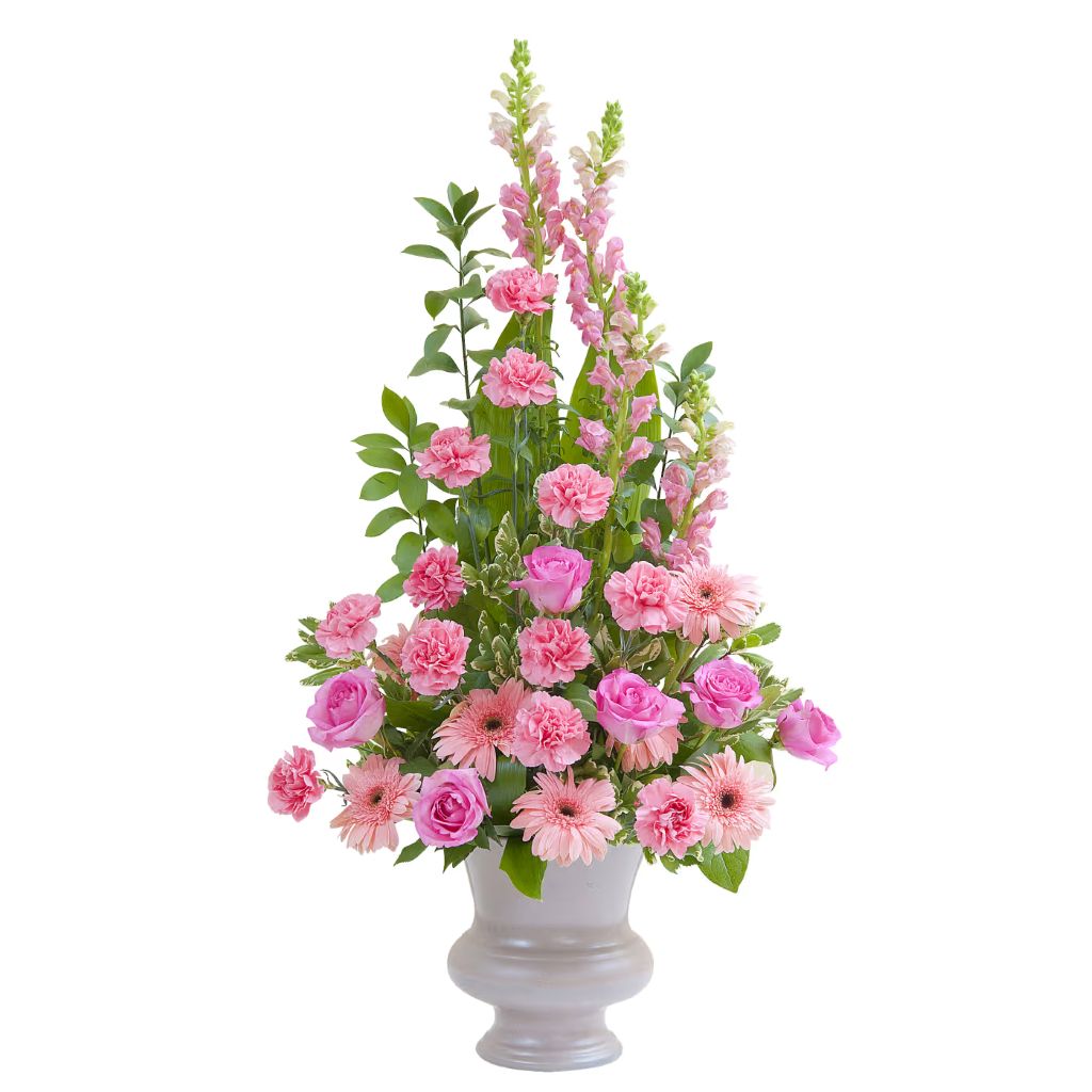 Peaceful Pink Large Urn – North Star Blooms, Roseville MN