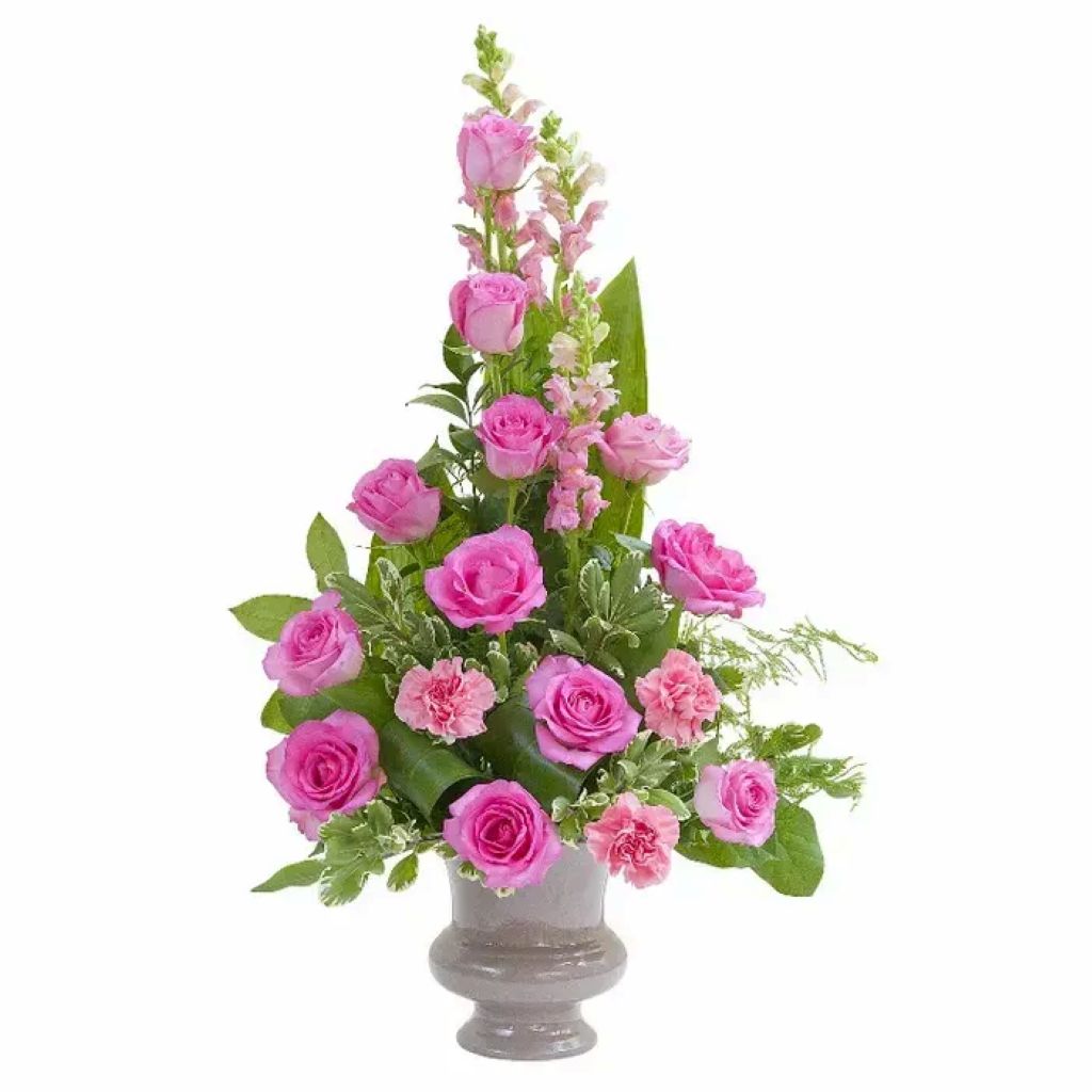 Peaceful Pink Small Urn – North Star Blooms, Roseville MN