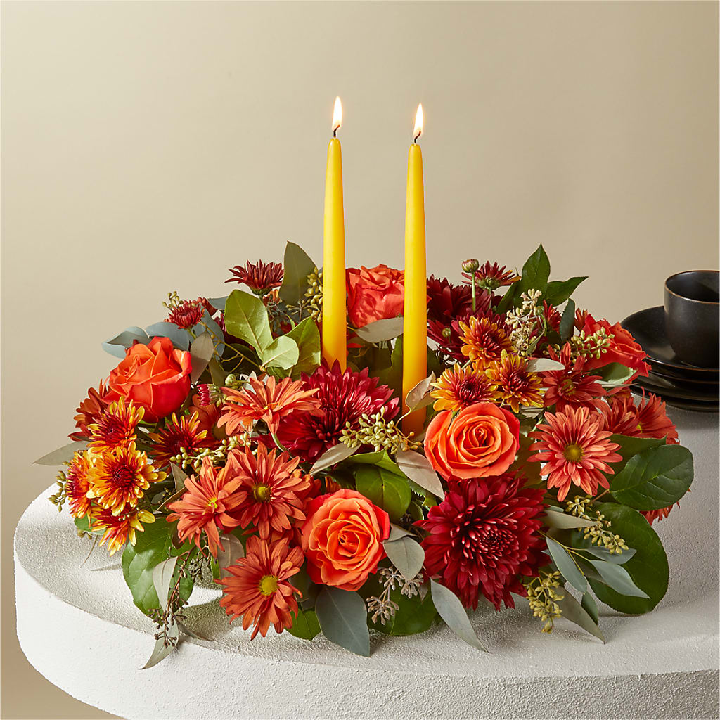 Ember Banquet Centerpiece – North Star Blooms, Roseville MN