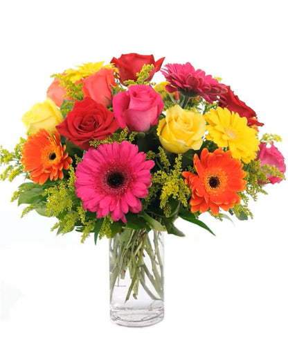 Roses and Gerberas