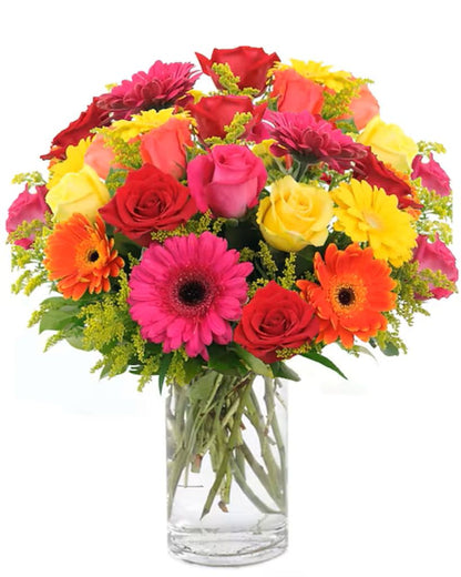 Roses and Gerberas