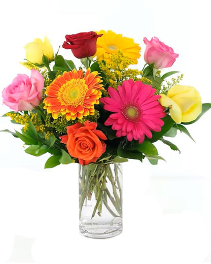 Roses and Gerberas