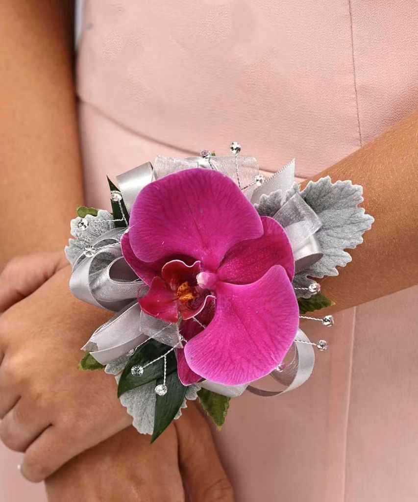 Purple Phalaenopsis Orchid Wrist Corsage
