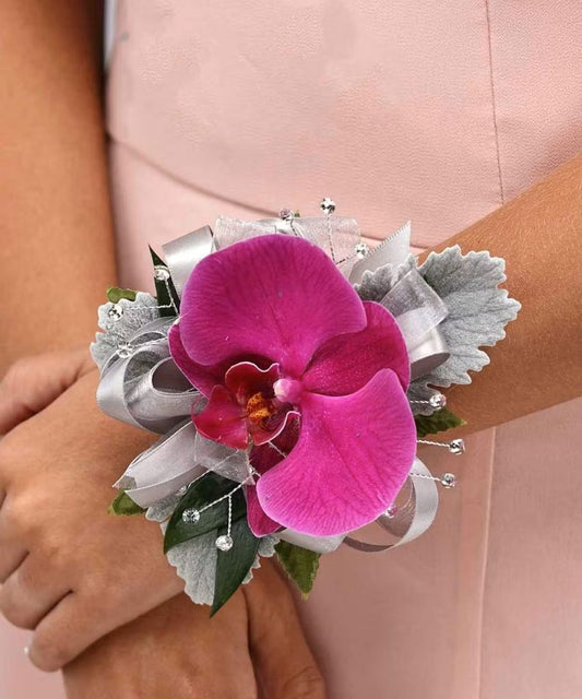 Purple Phalaenopsis Orchid Wrist Corsage
