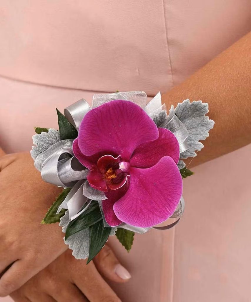 Purple Phalaenopsis Orchid Wrist Corsage