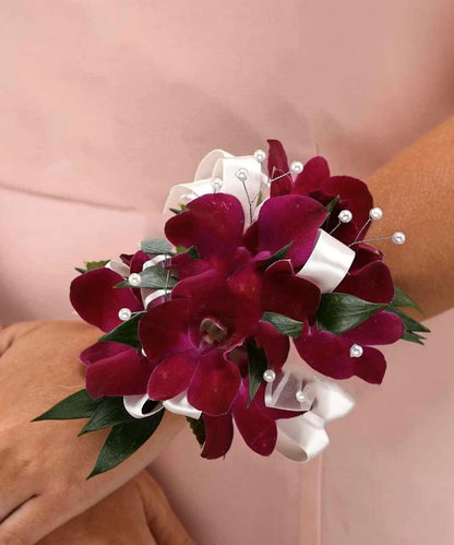 Purple Dendrobium Orchid Wrist Corsage