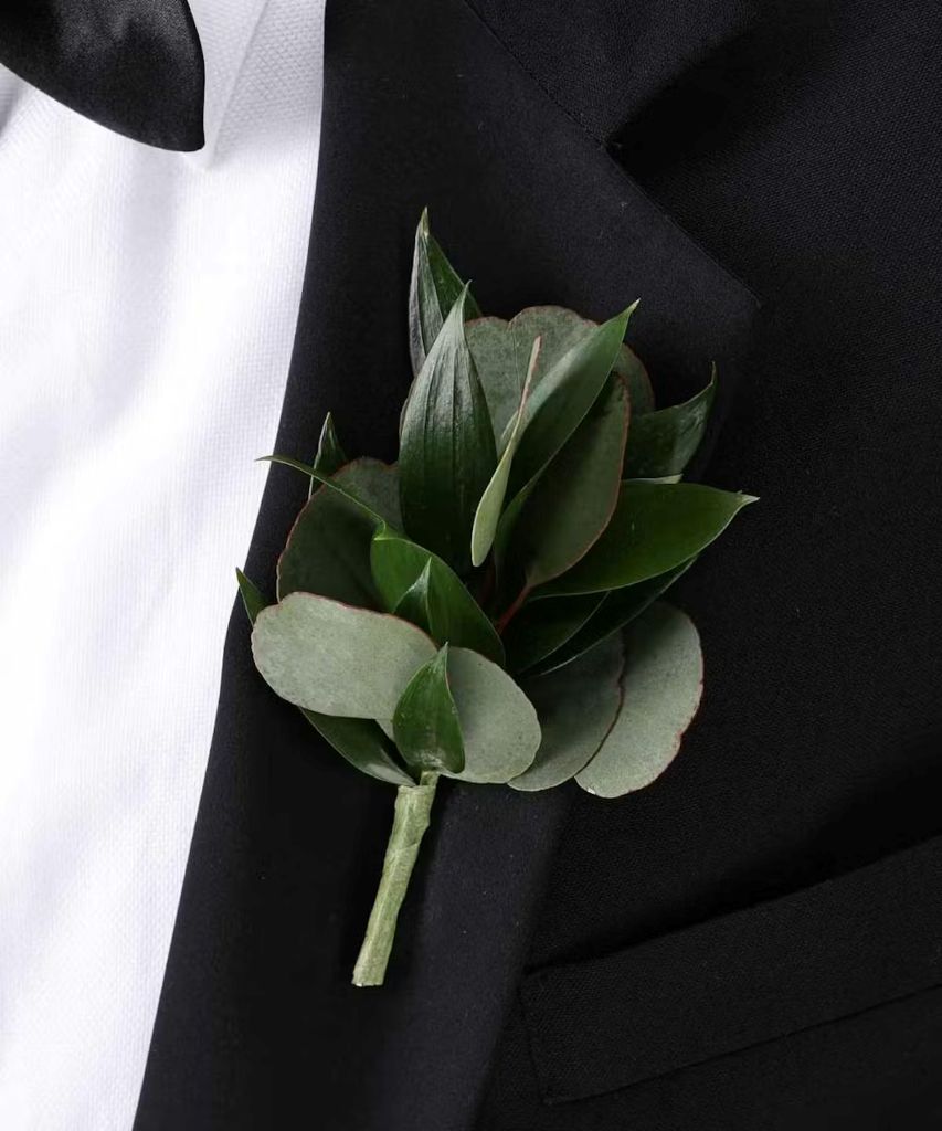 Mixed Greenery Boutonniere