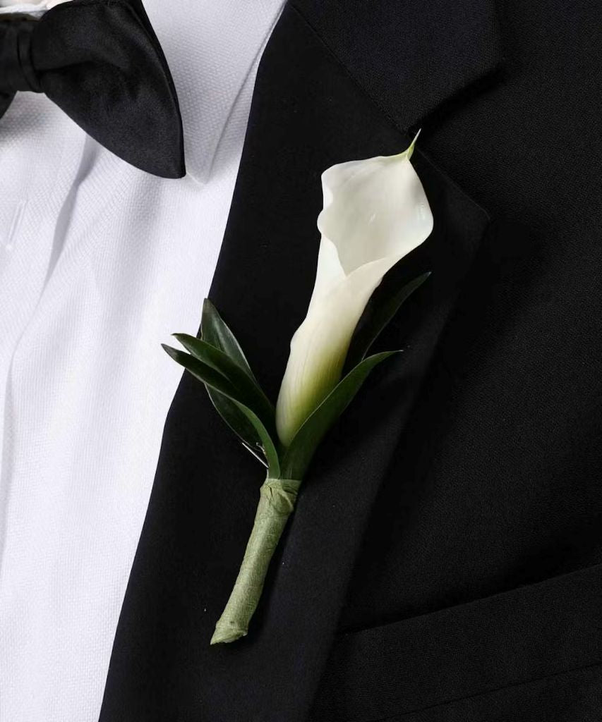 White Mini Calla Boutonniere