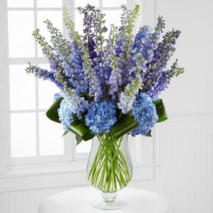Honestly Luxury Delphinium & Hydrangea Bouquet –  North Star Blooms, Roseville MN