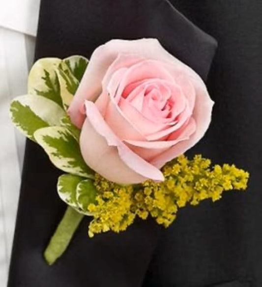 Pink Rose Boutonniere